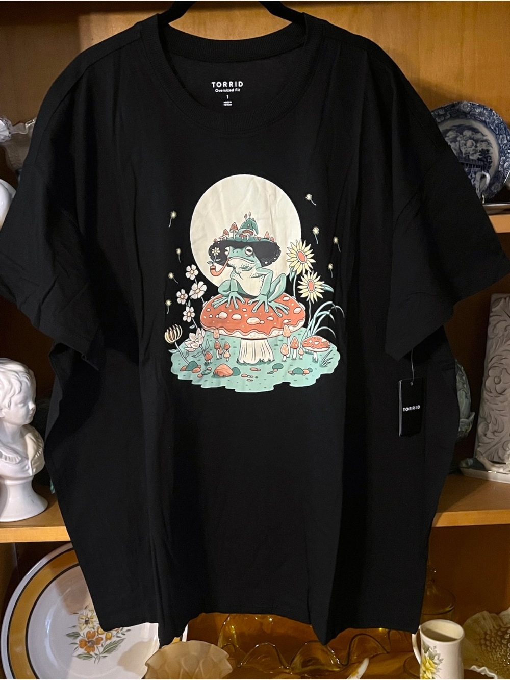 Torrid Mushroom Oversized Fit Heritage Jersey Tunic Tee Size 1